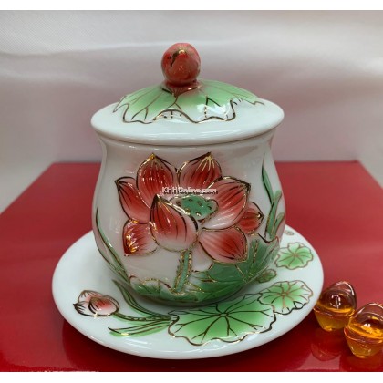 彩色莲花水杯